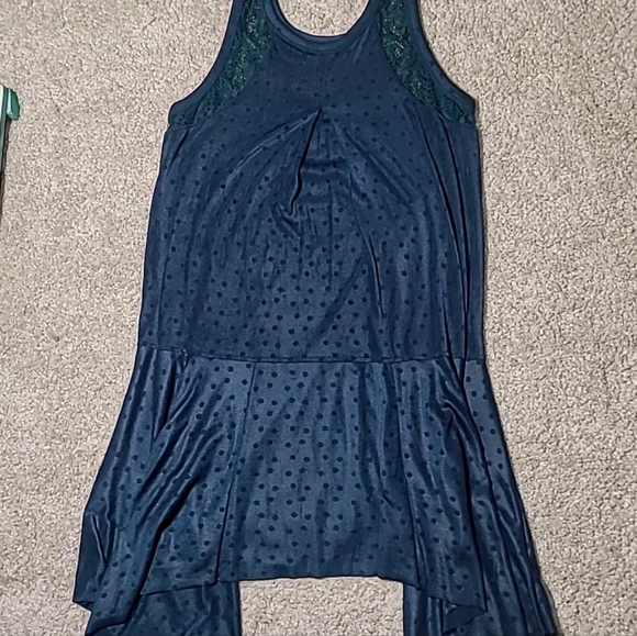 Free People  Make It Count Mini Swing Dress Tunic In Jade Combo. S - Picture 3 of 16